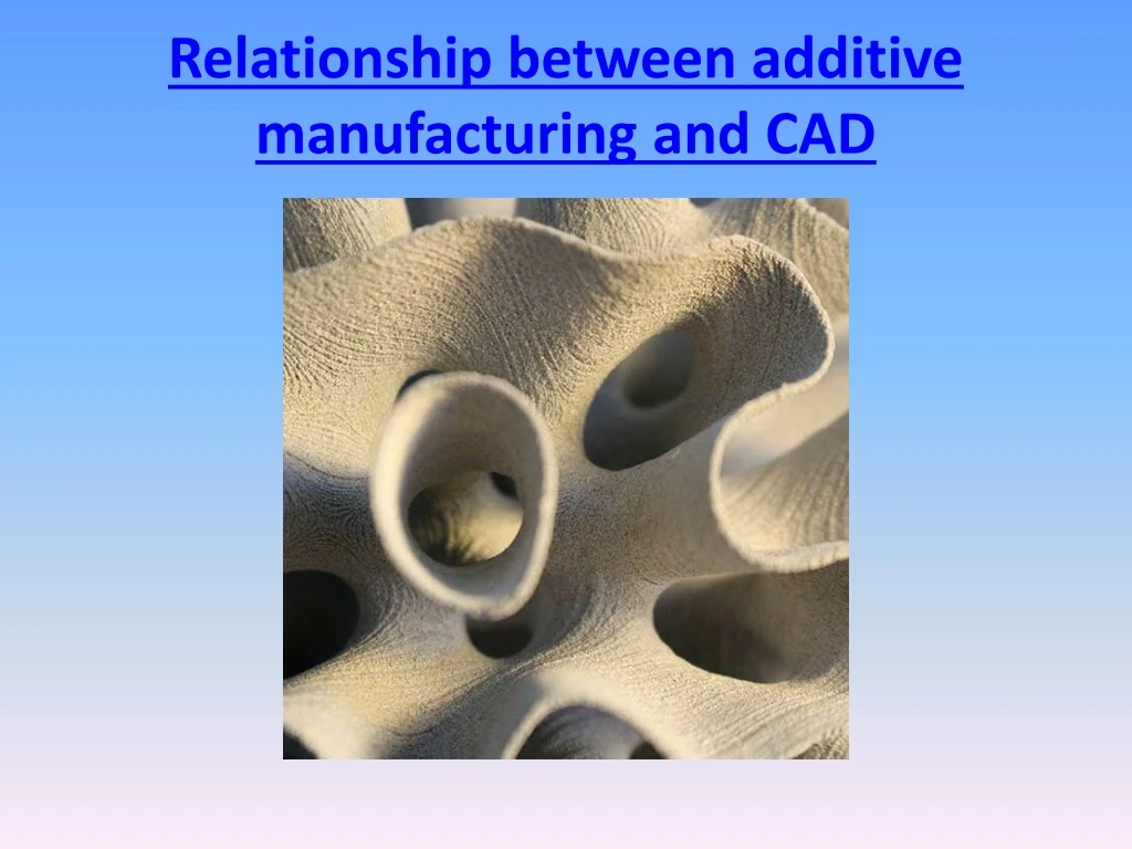 relationship between additive manufacturing and cad n.