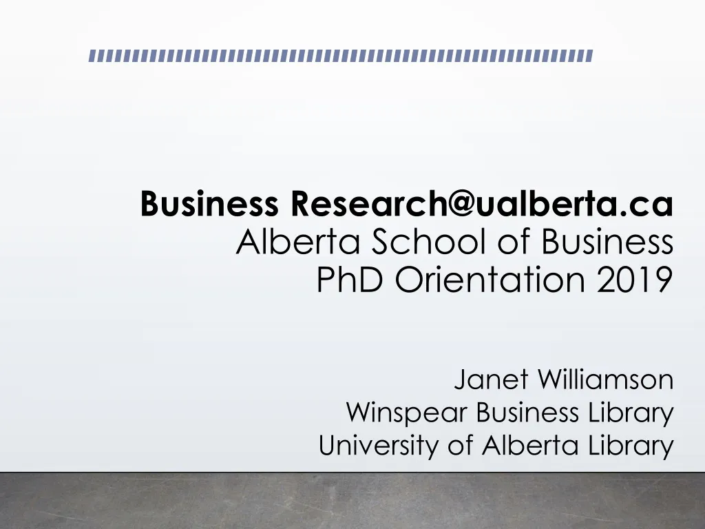 university of alberta phd in business