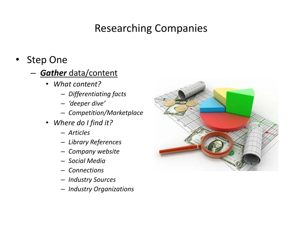 researching companies n.
