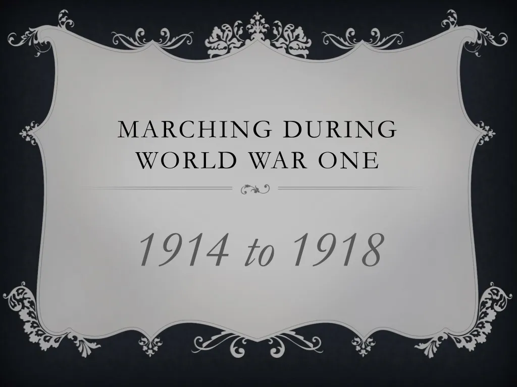 marching during world war one n.