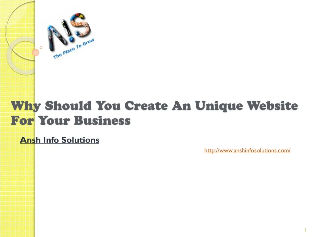 why should you create an unique website for your business n.