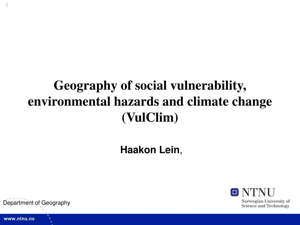 PPT - Geography Of Social Vulnerability, Environmental Hazards And ...