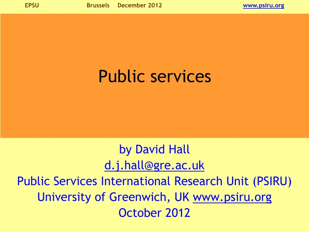 public services n.