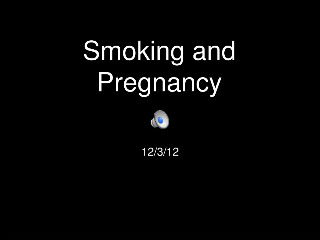 smoking and pregnancy n.
