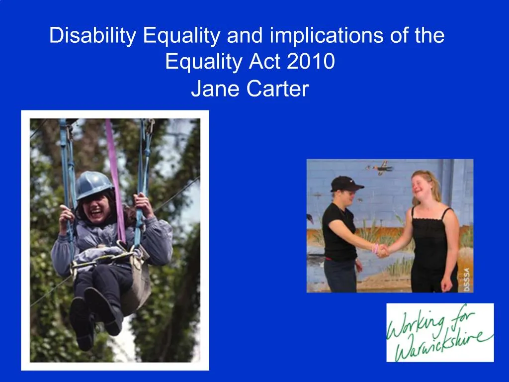 Ppt Disability Equality And Implications Of The Equality Act 2010 Jane Carter Powerpoint