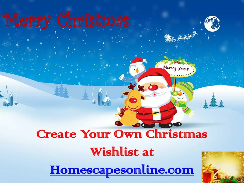 create your own christmas wishlist at homescapesonline com n.