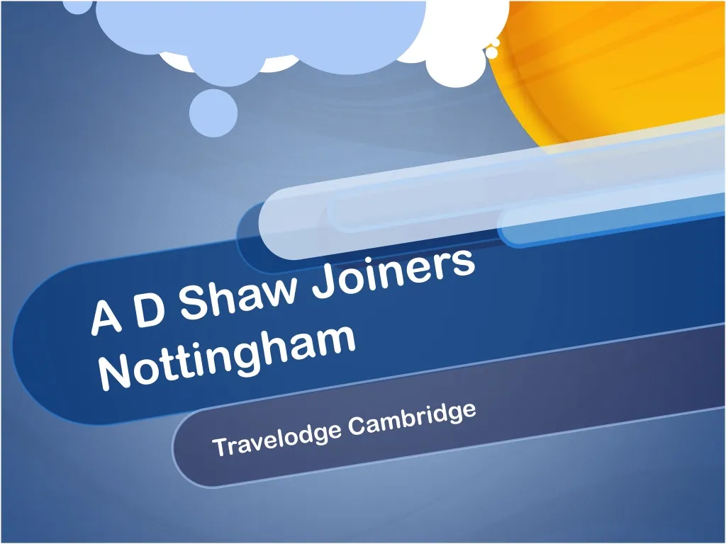 a d shaw joiners nottingham n.