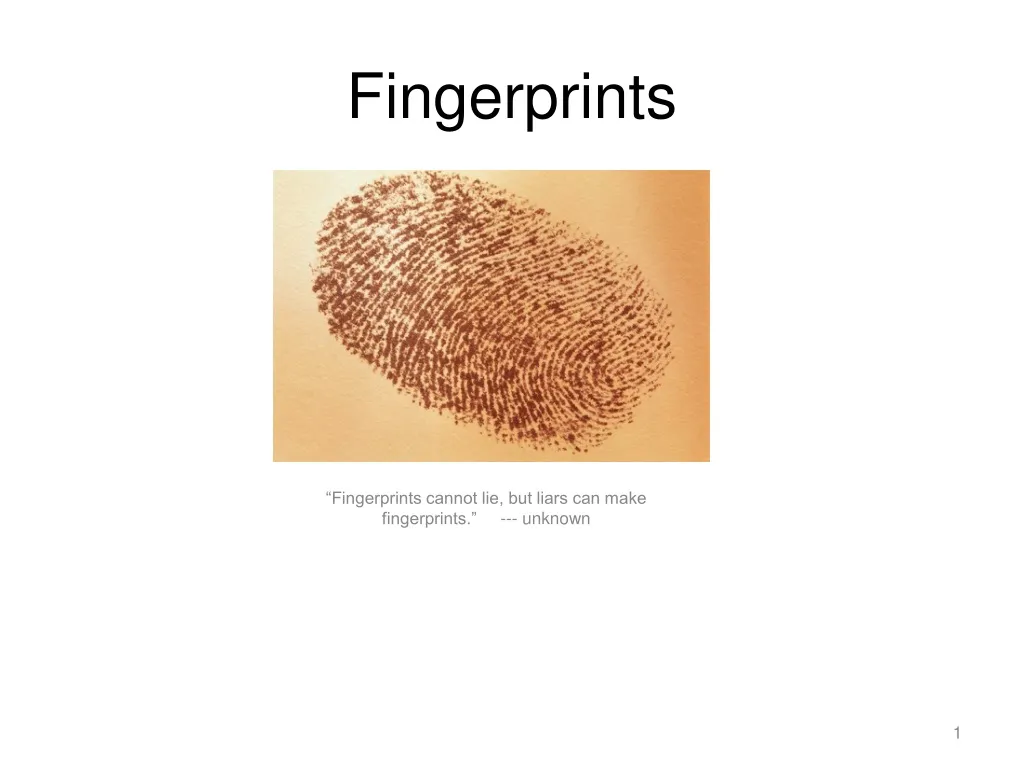 PPT Fingerprints PowerPoint Presentation, free download