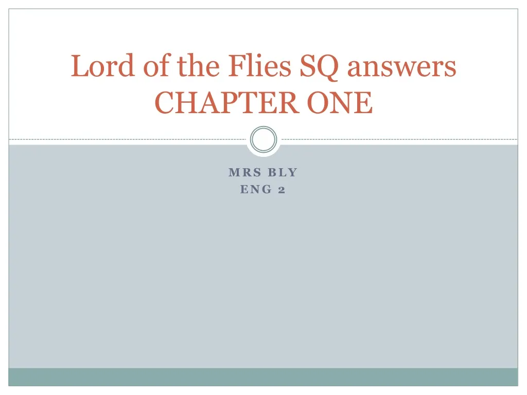 lord of the flies answers for chapter 1