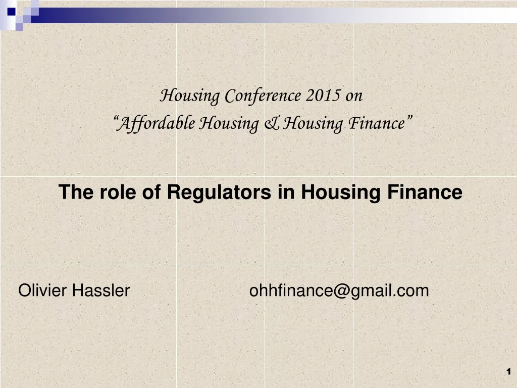 housing conference 2015 on affordable housing n.