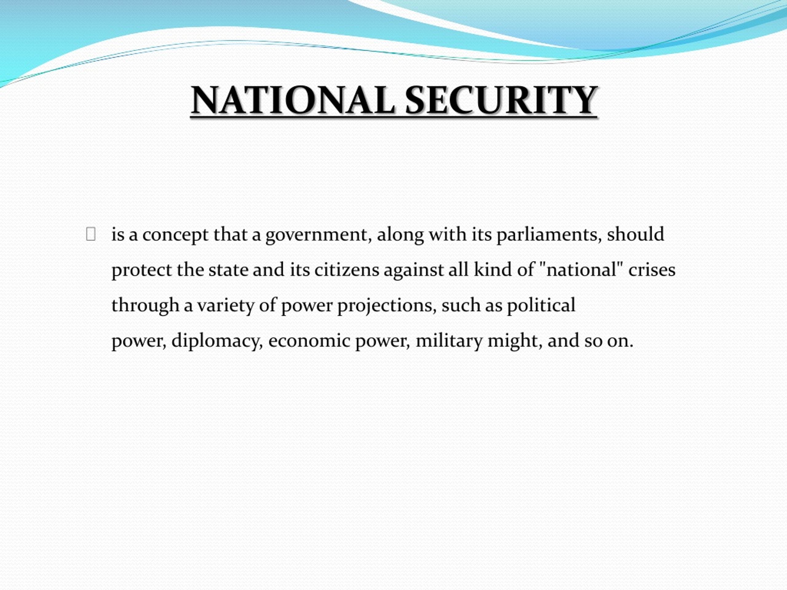 paper presentation on national security